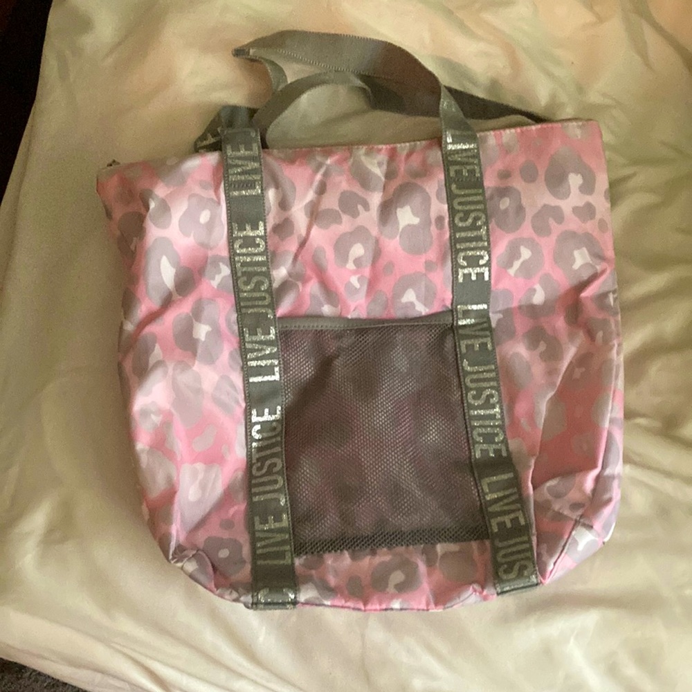 Cheetah print justice bag